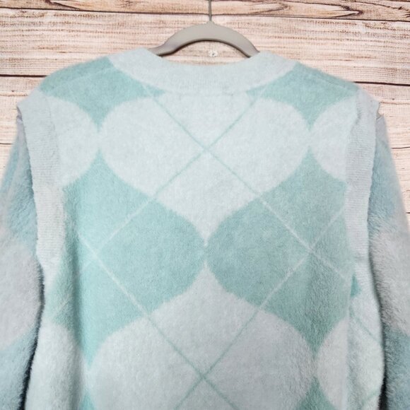 House of Sunny Pullover Cardigan Sweater Women's Size 8 Long Sleeve Wool Feel - Picture 13 of 16